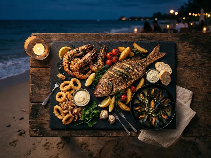 Seafood Platter at Crystal Bay Beach Club