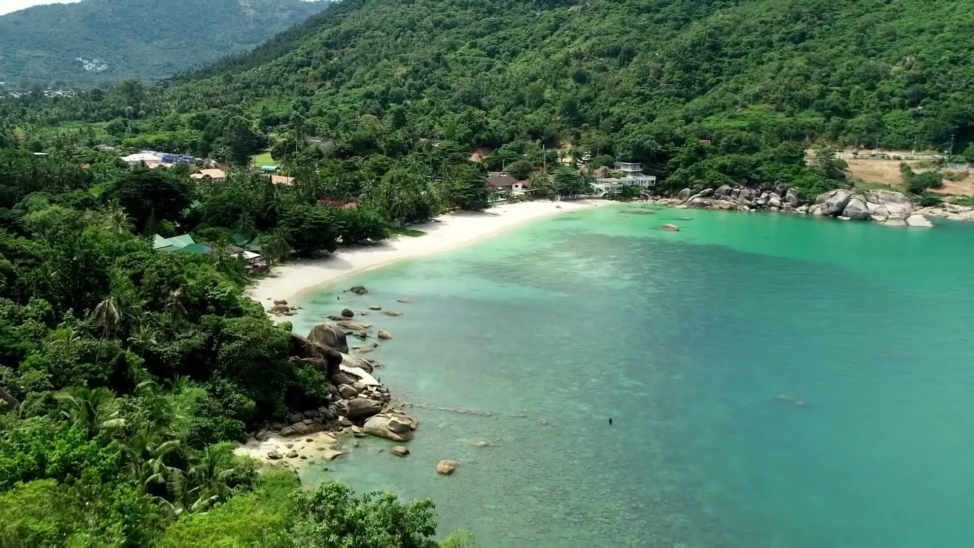 Crystal Bay from the air, Koh Samui
